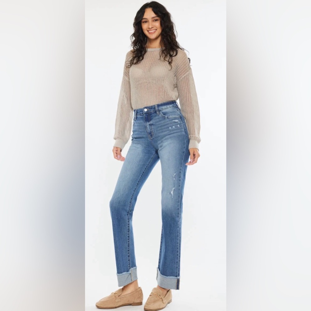 KanCan Trini Essentials High Rise Straight Jeans Size 7/27 NWT - Picture 3 of 12